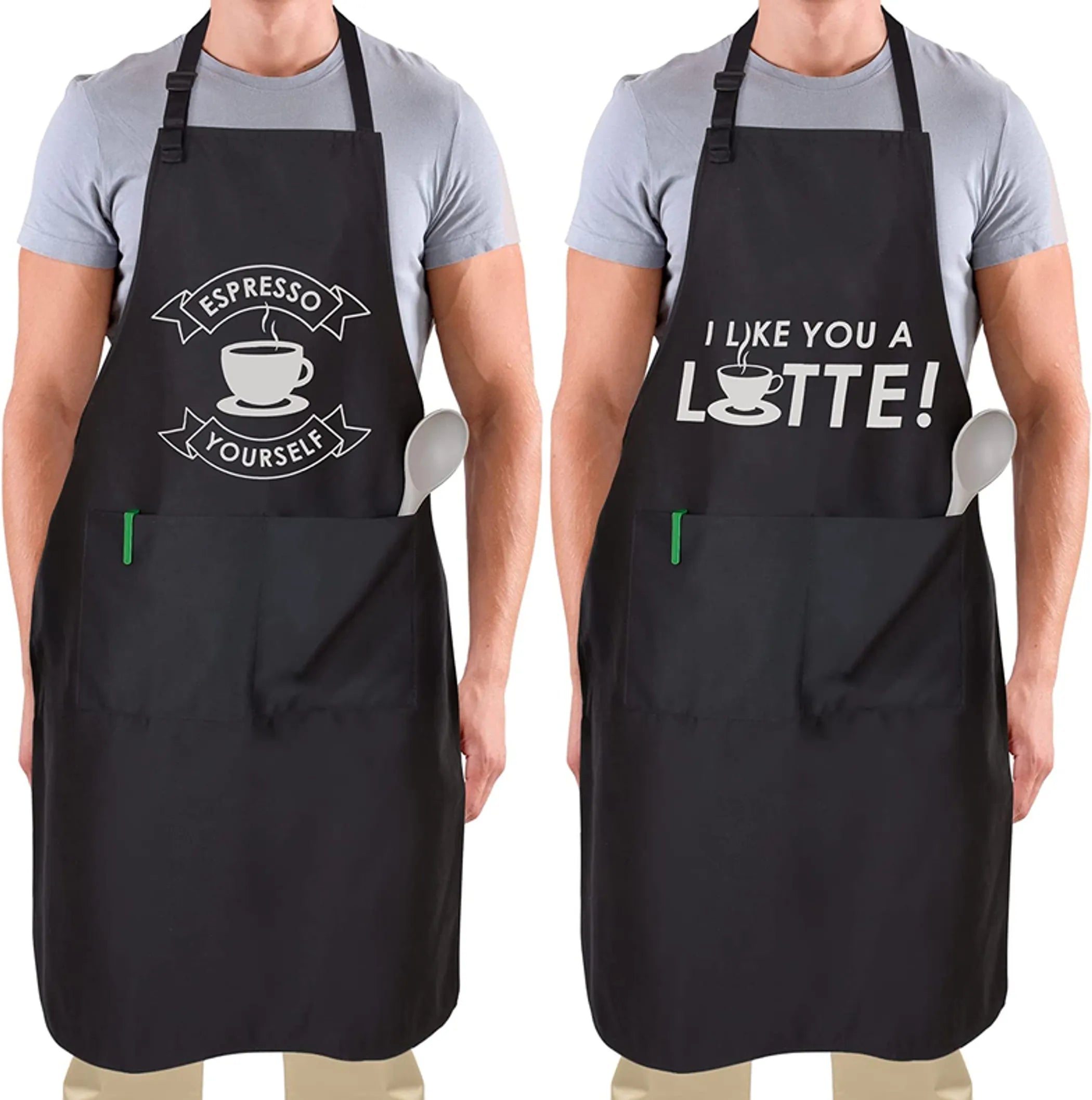 Zulay Funny Aprons for Women Men Couples
