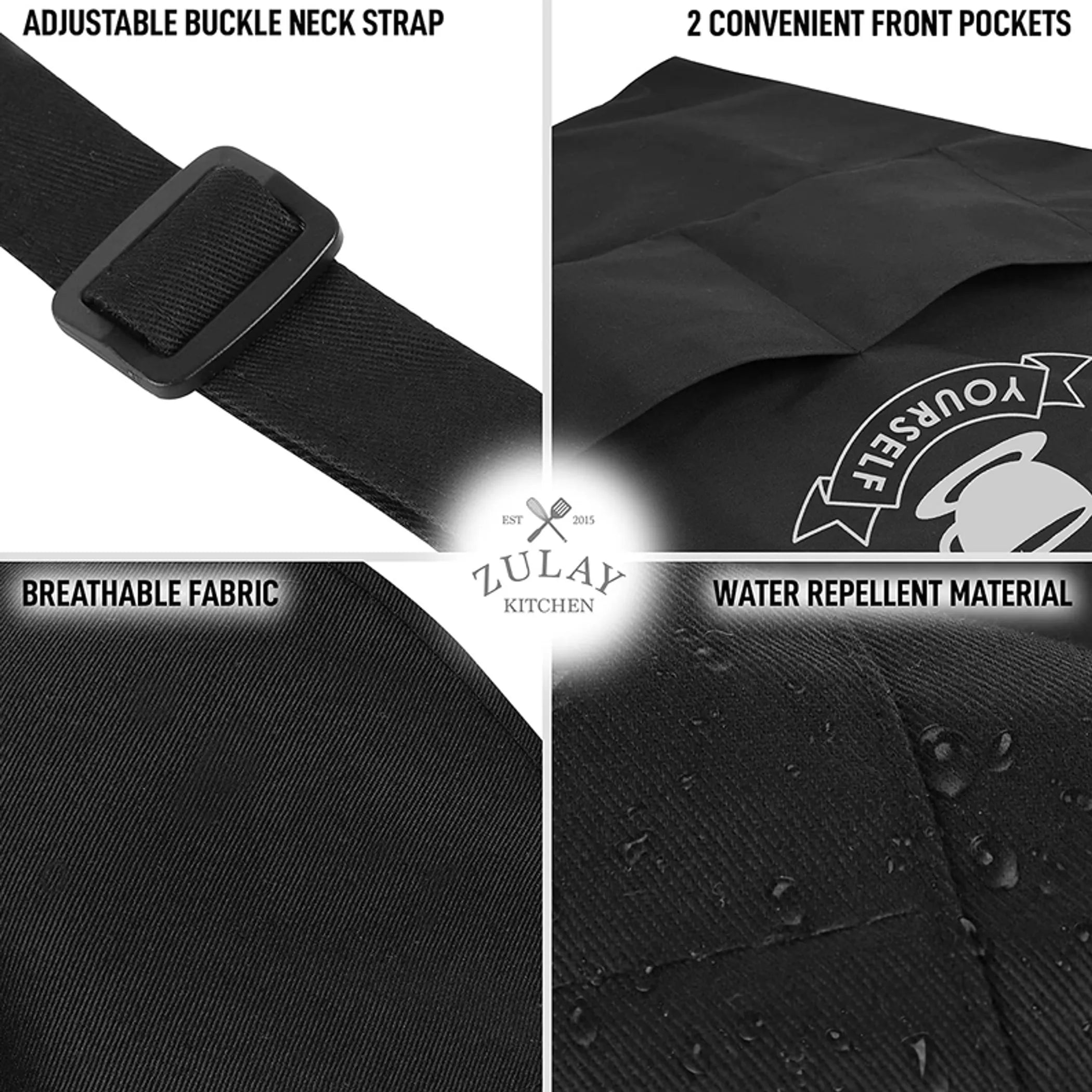 Zulay Funny Aprons for Women Men Couples