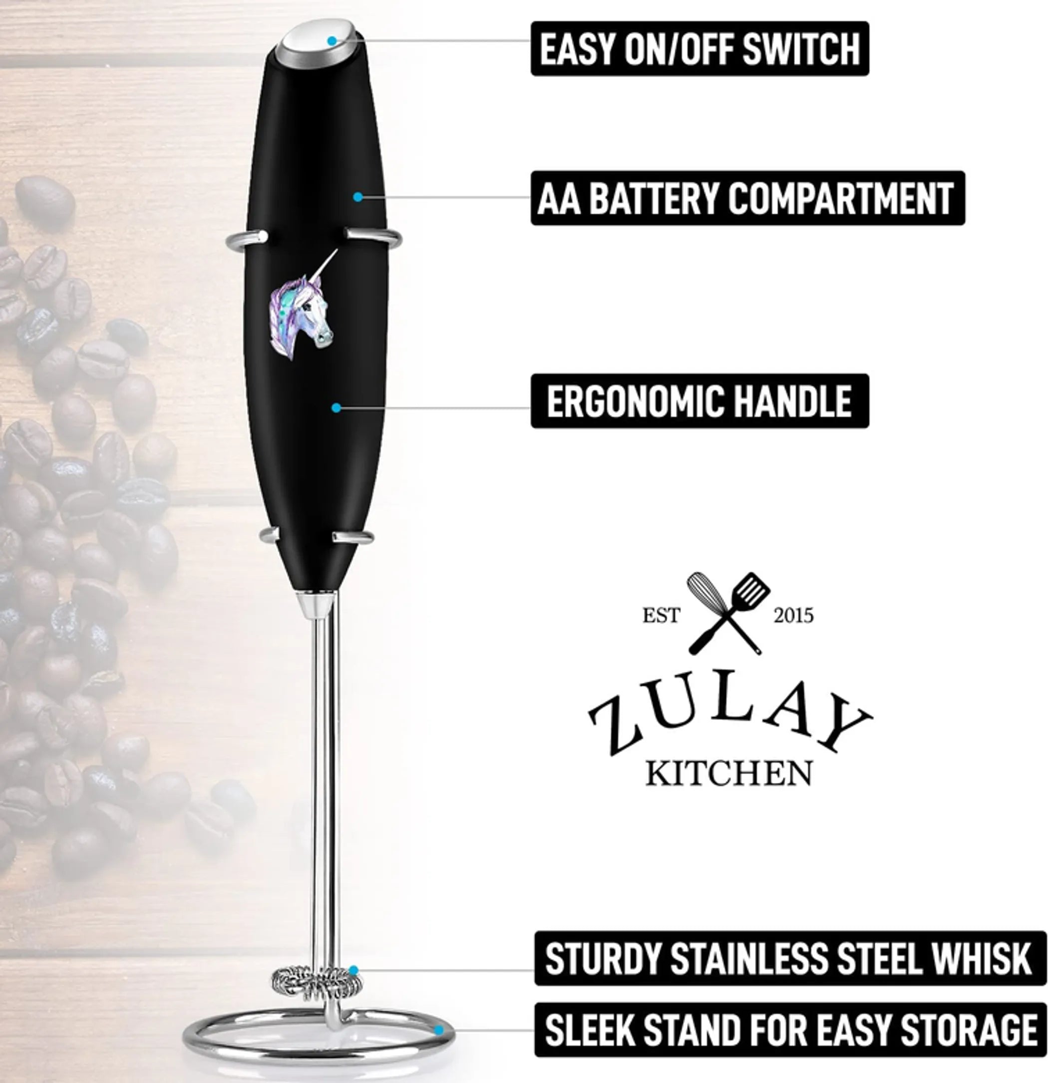 Classic Milk Frother With Stand